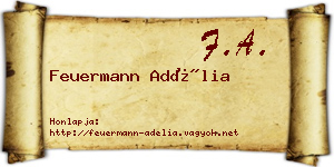 Feuermann Adélia névjegykártya